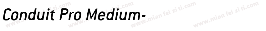 Conduit Pro Medium字体转换